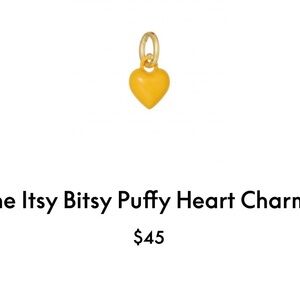 Roxanne Assoulin The Itsy Bitsy Puffy Heart Charm Dark yellow firm price